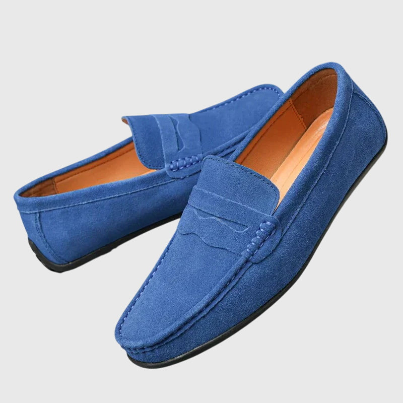 Roswitha - Mocassins en Daim Bordeaux