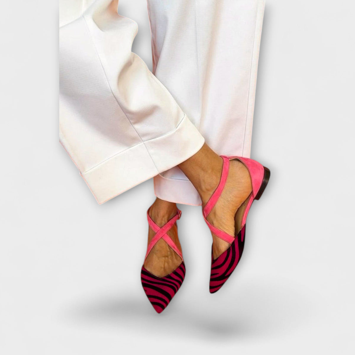 Sieghild - Slingbacks Zébrées Roses
