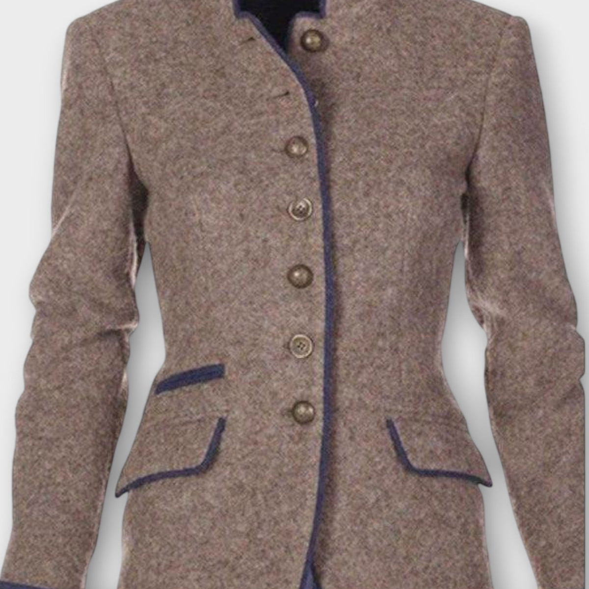 Aurea - Veste en Tweed Élégante Beige