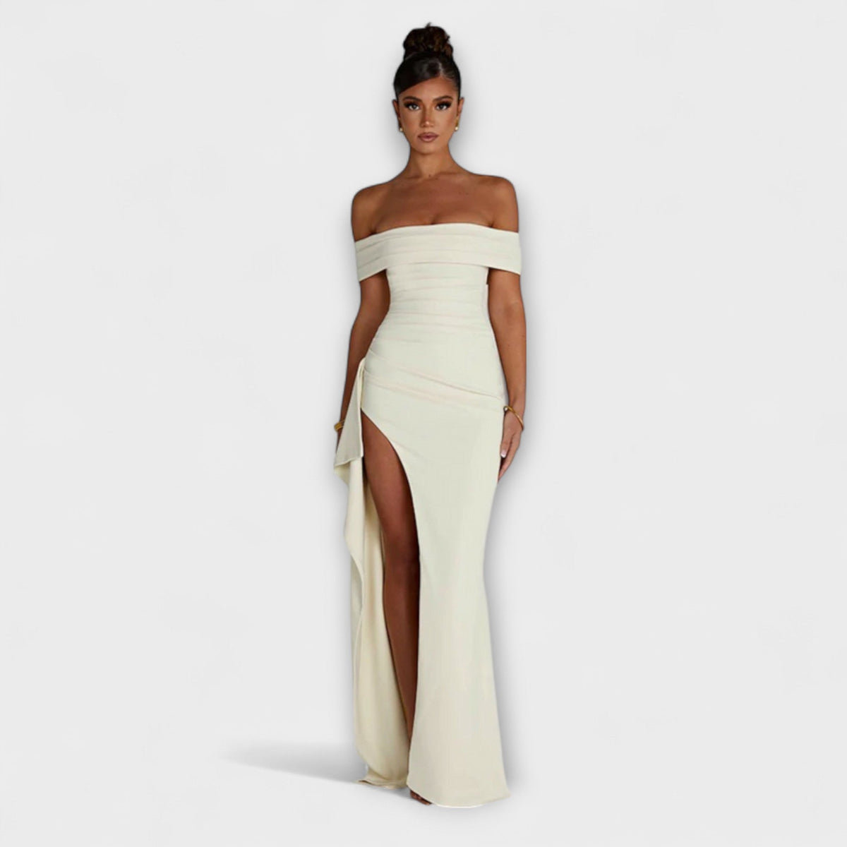 Gretchen - Robe Longue Rose à Fente