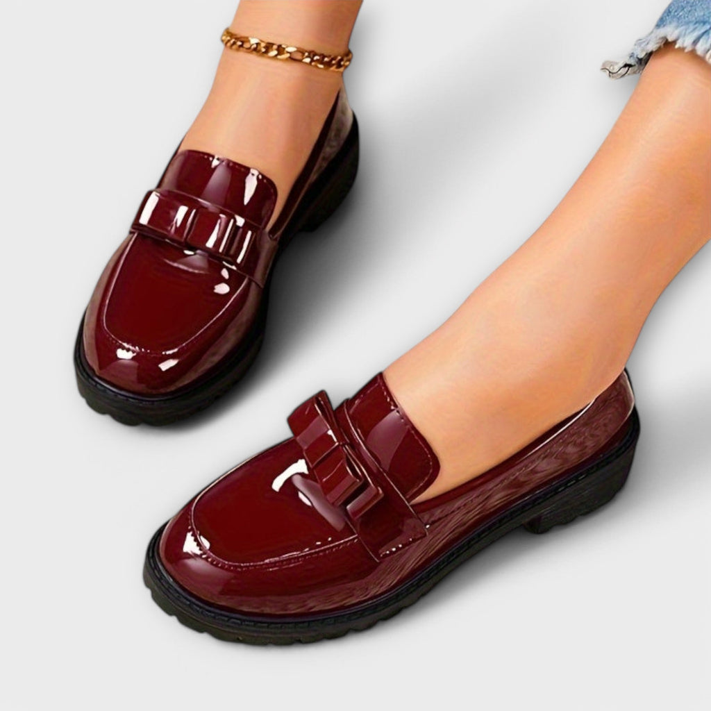 Brunhild - Mocassins Vernis Bordeaux