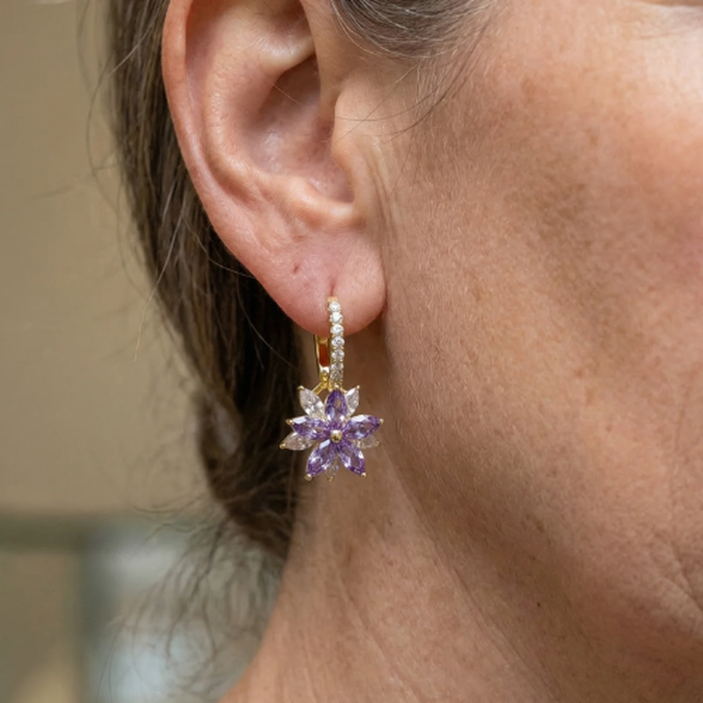Boucles d’oreilles Amethelis Flora | Doré