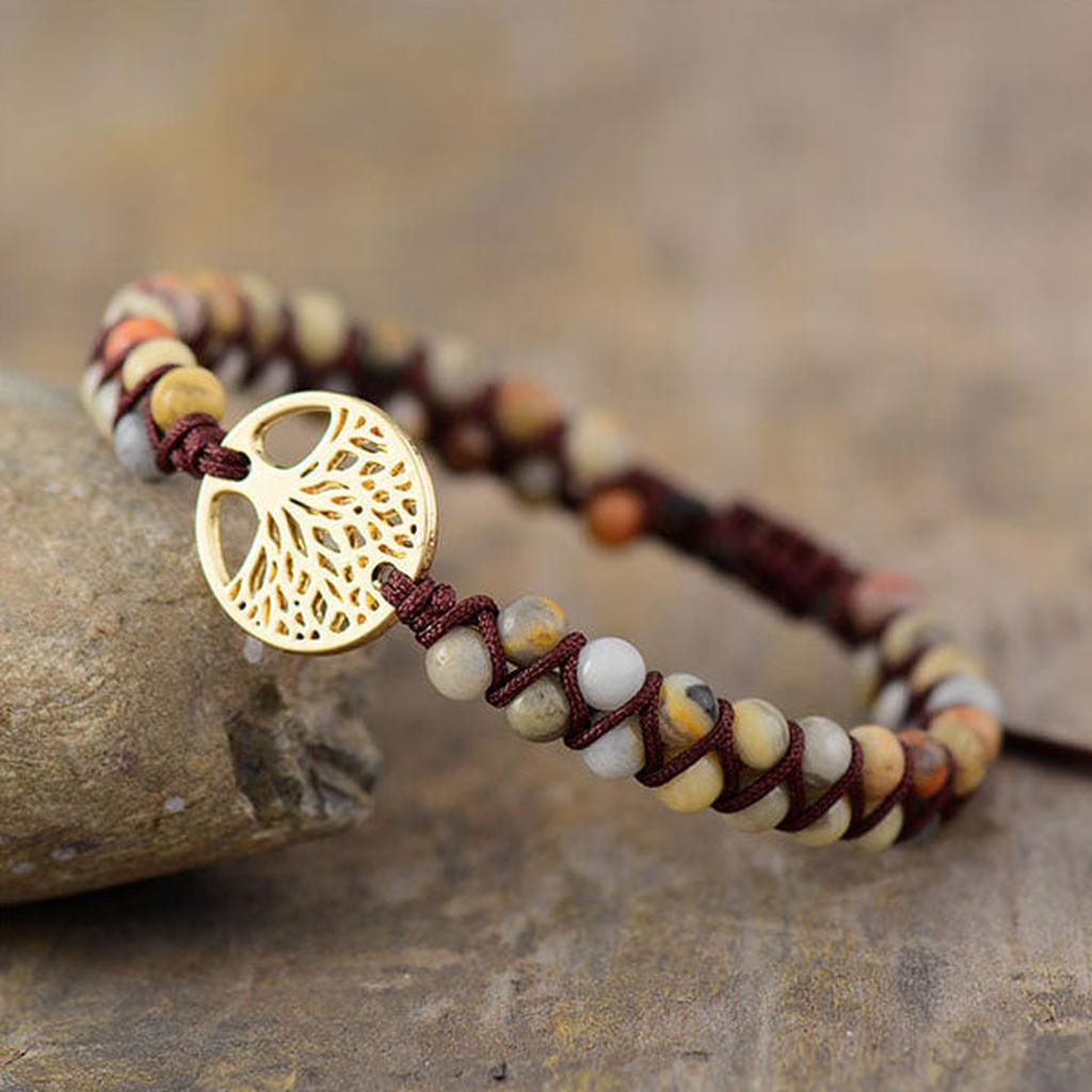 Lebensbaum-Armband mit Jaspis