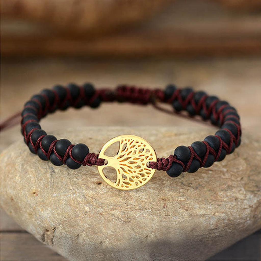 Lebensbaum-Armband mit Jaspis