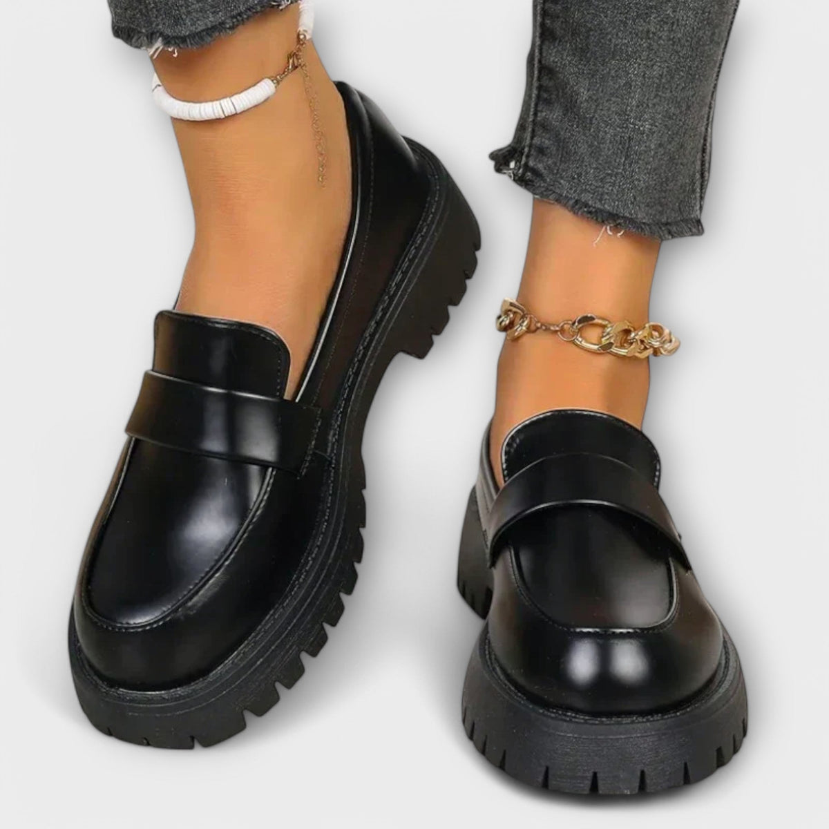 Edelgard - Mocassins Plateforme Noirs