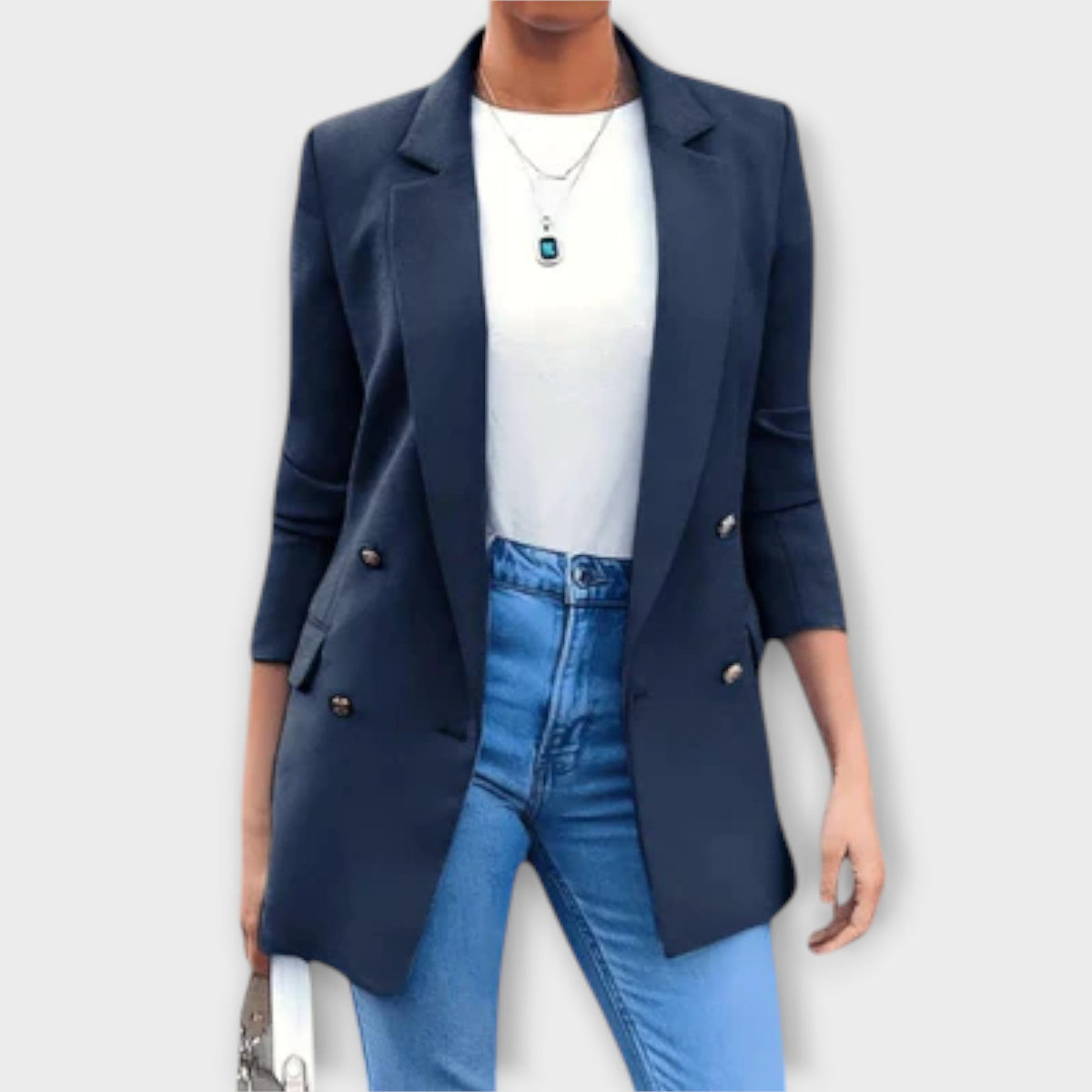 Lina - Manteau Blazer Élégant Bleu Foncé