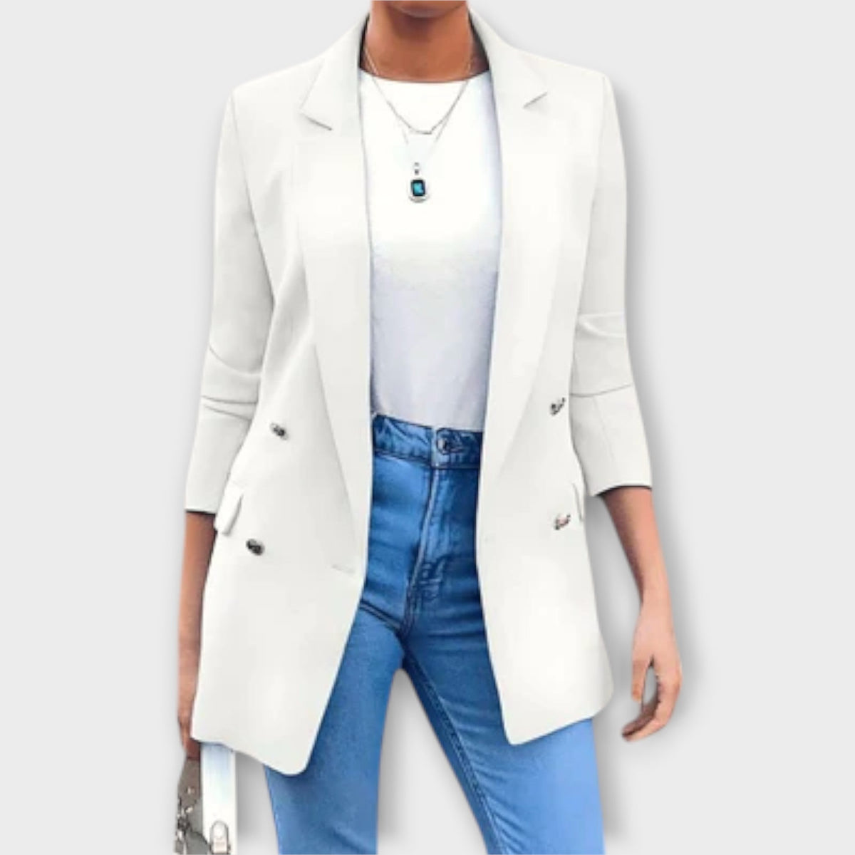 Lina - Manteau Blazer Élégant Bleu Foncé