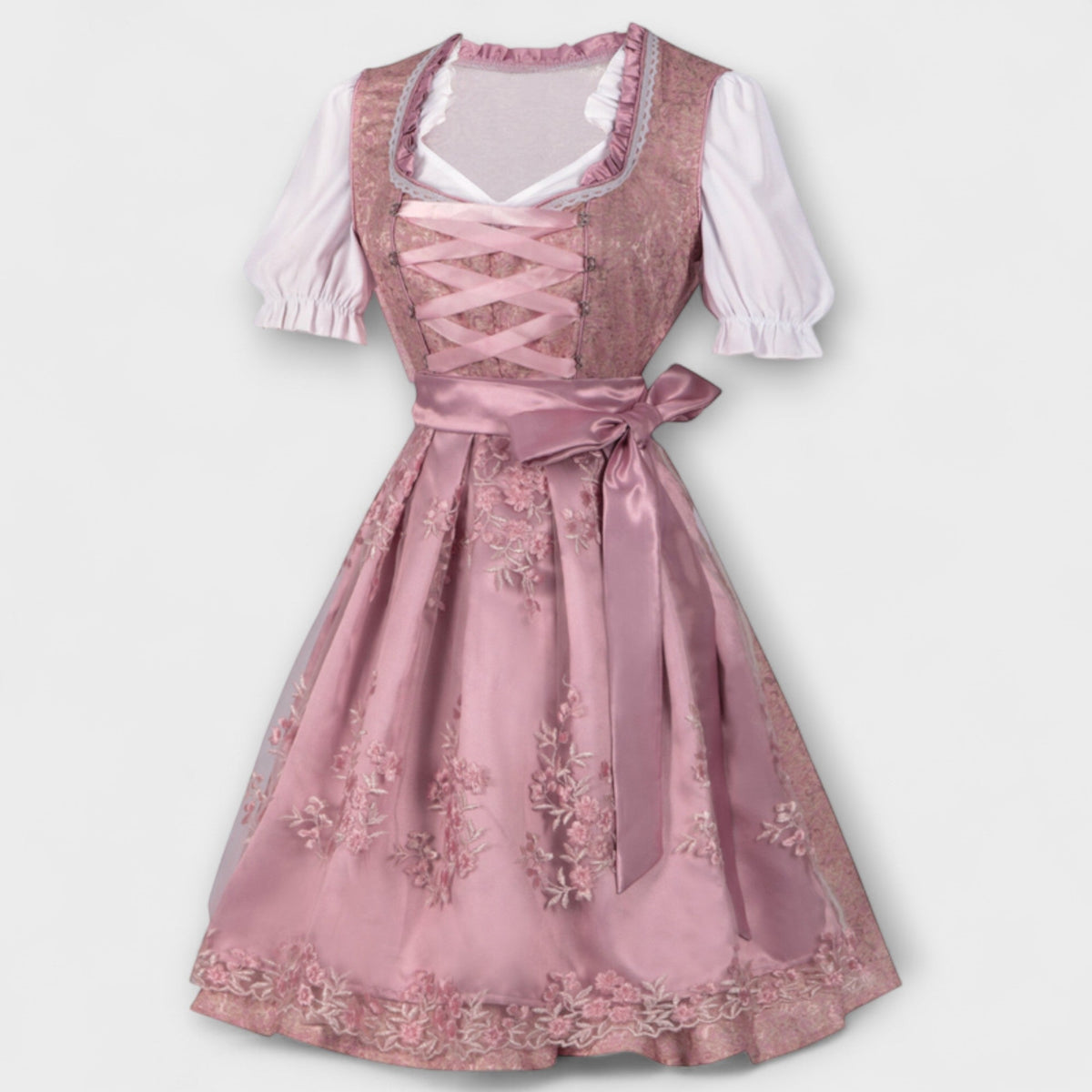 Miren - Robe de Fête Printanière Fleurie en Dentelle