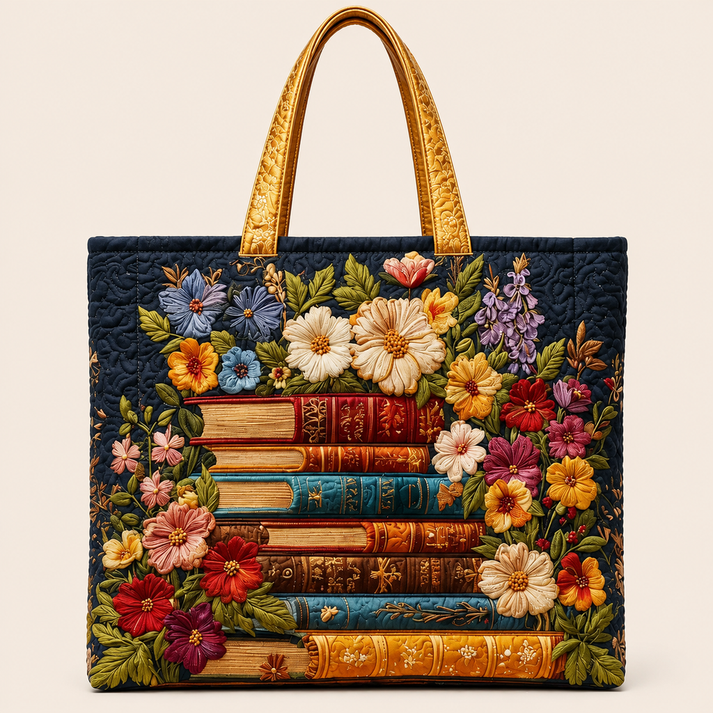 Livres et Fleurs | Sac matelassé