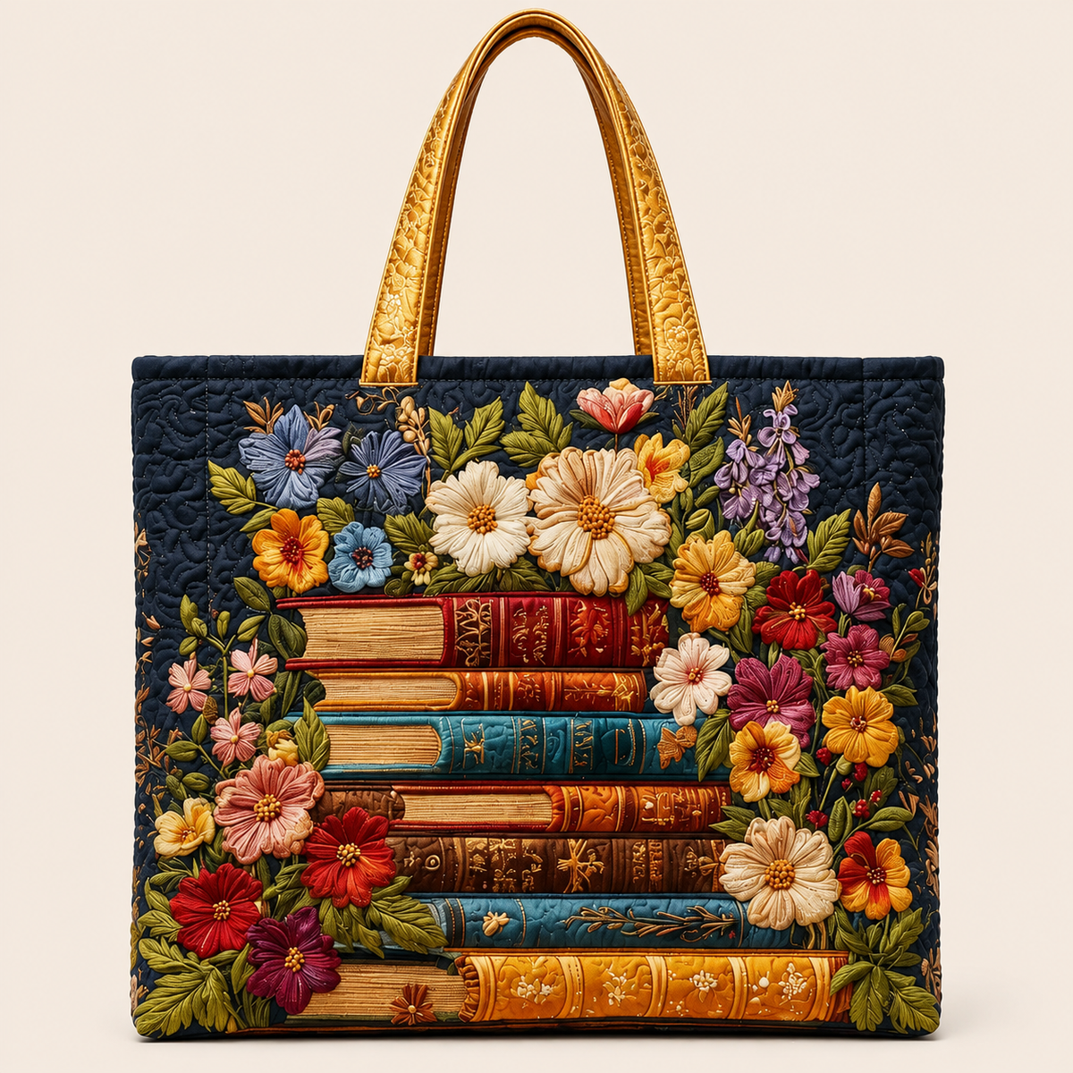 Livres et Fleurs | Sac matelassé