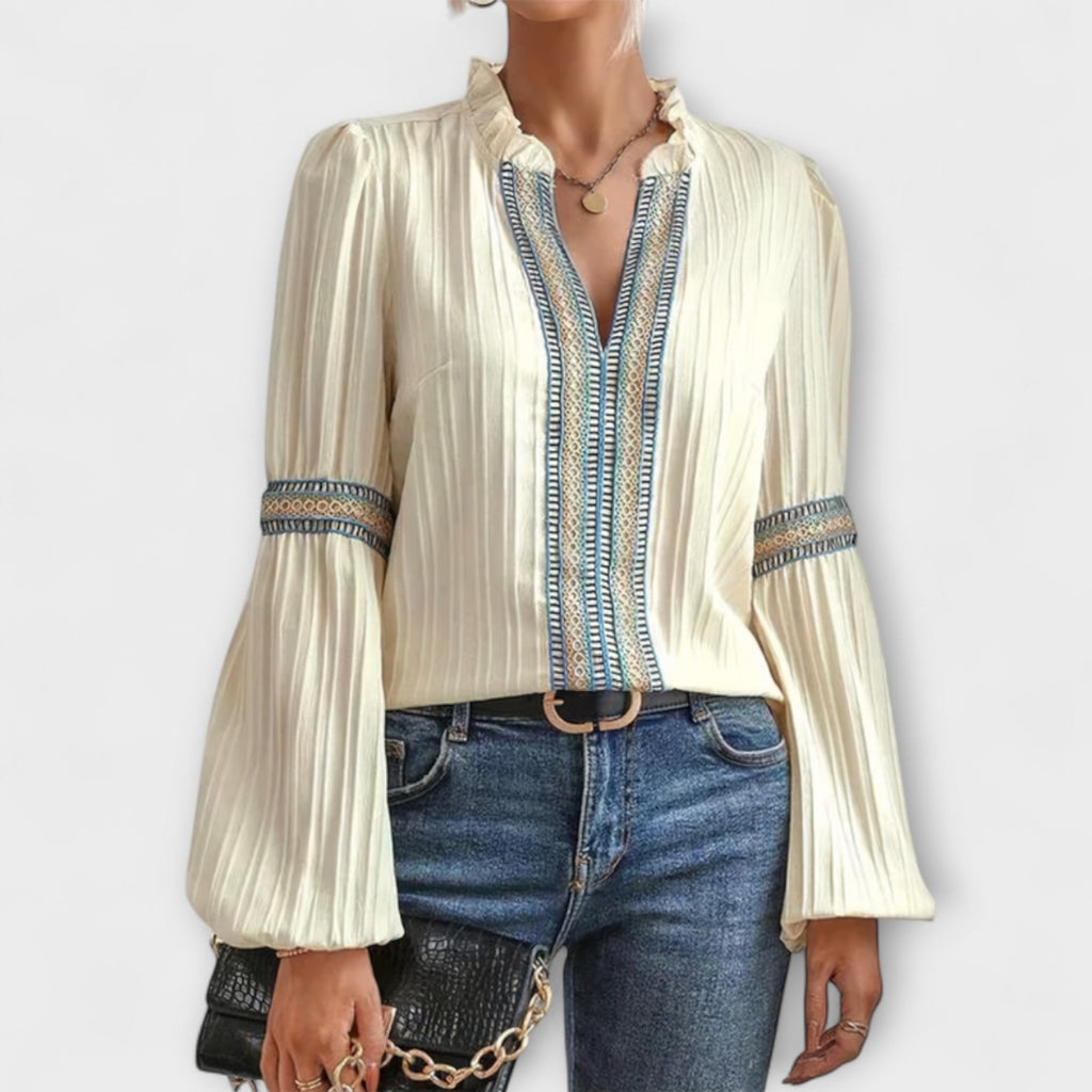 Renelle - T-shirt Vintage Classique Crème