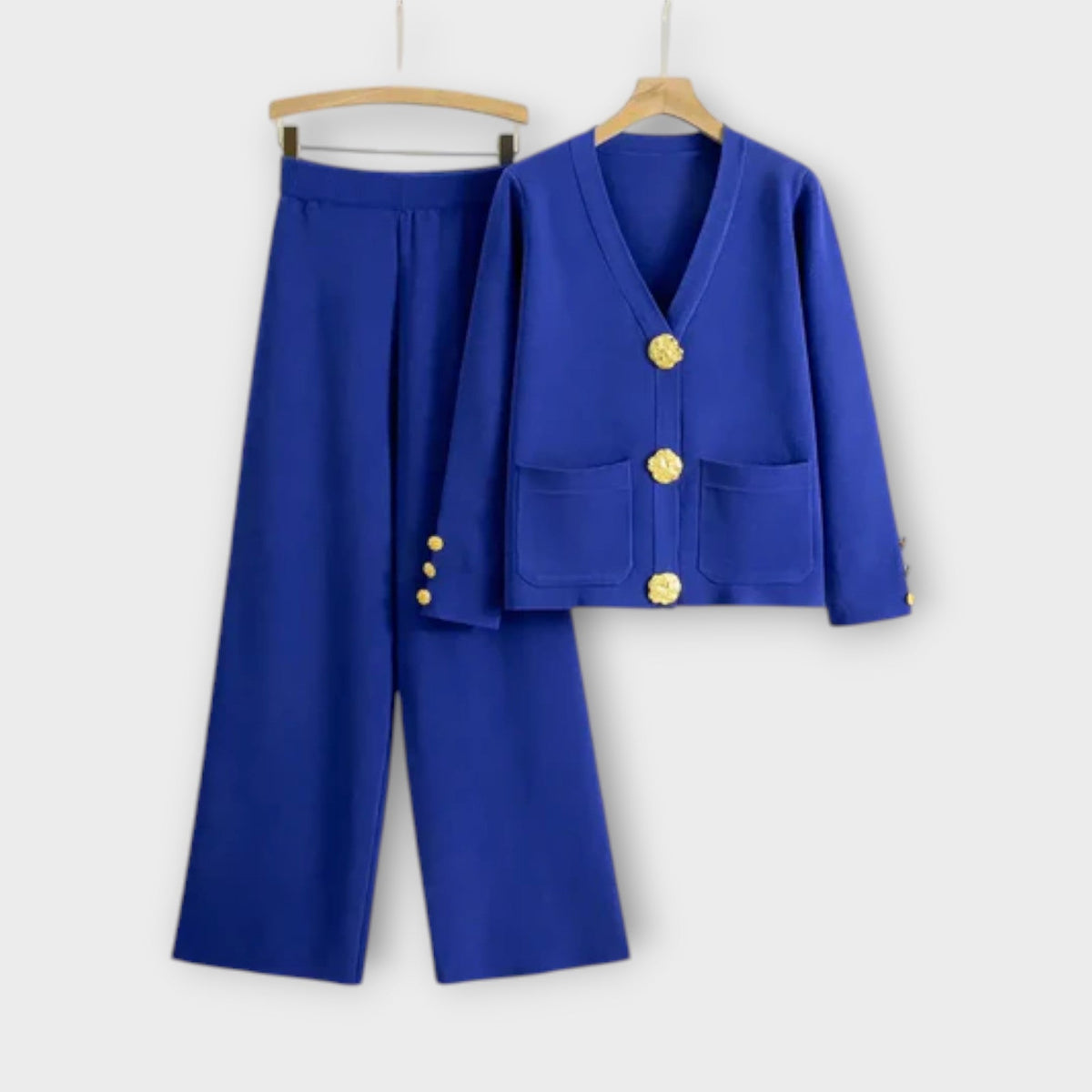Angela - Ensemble Élégant Crème avec Cardigan