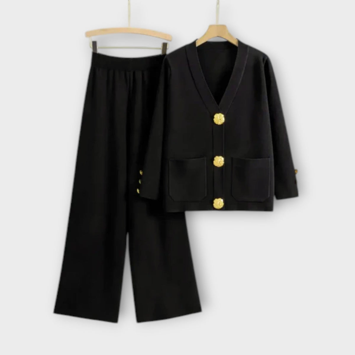 Angela - Ensemble Élégant Crème avec Cardigan