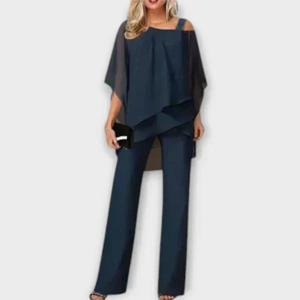 Ensemble de Soirée en Mousseline Noir