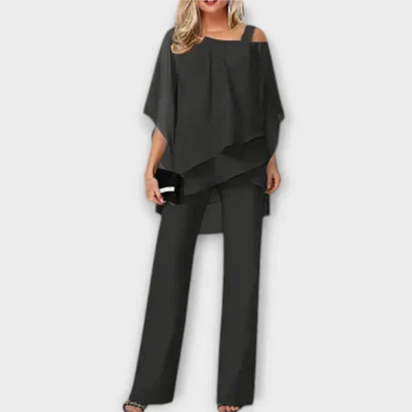 Ensemble de Soirée en Mousseline Noir