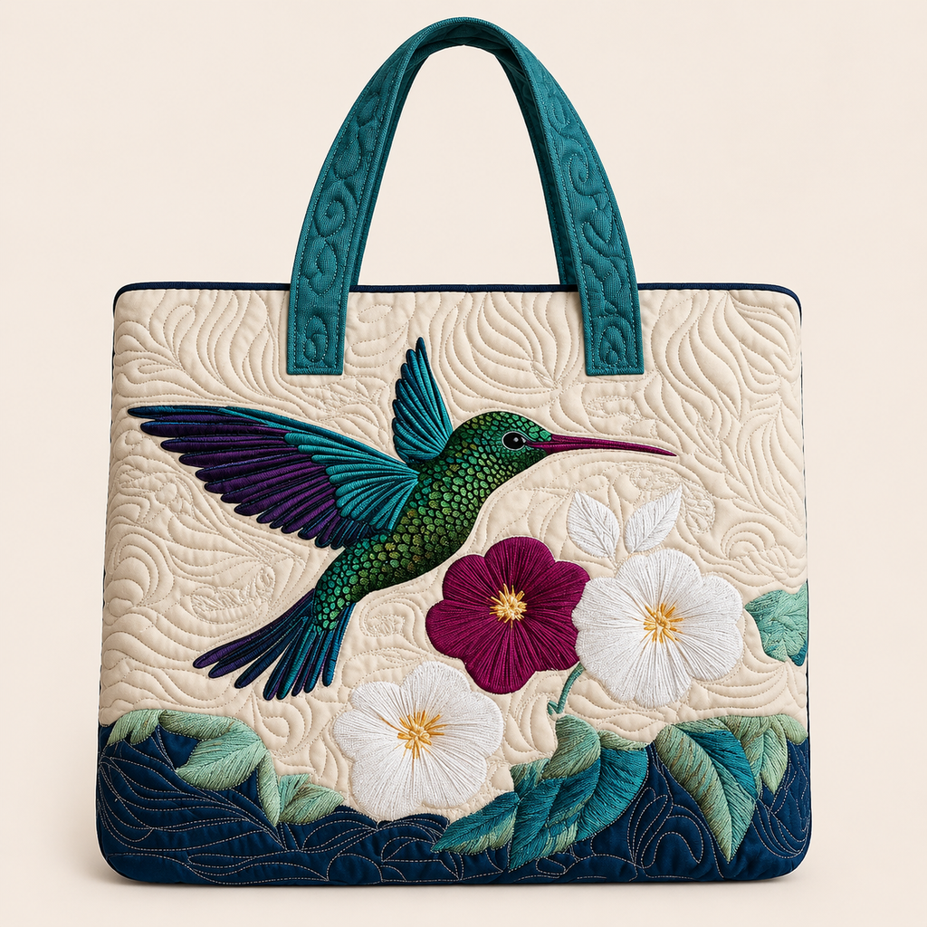 Fleurs et Colibri | Sac matelassé