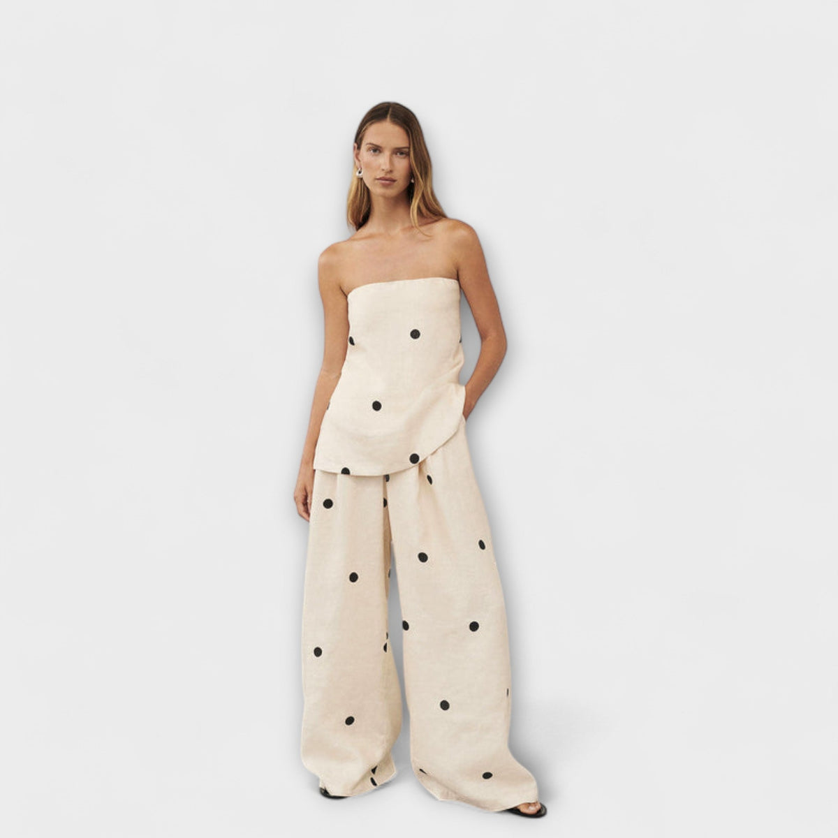 Georgia - Combinaison Beige à Pois