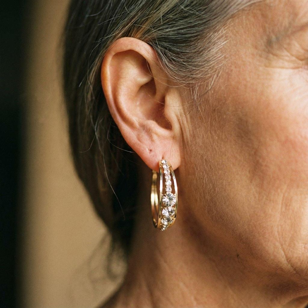 Boucles d’oreilles élégantes plaquées or