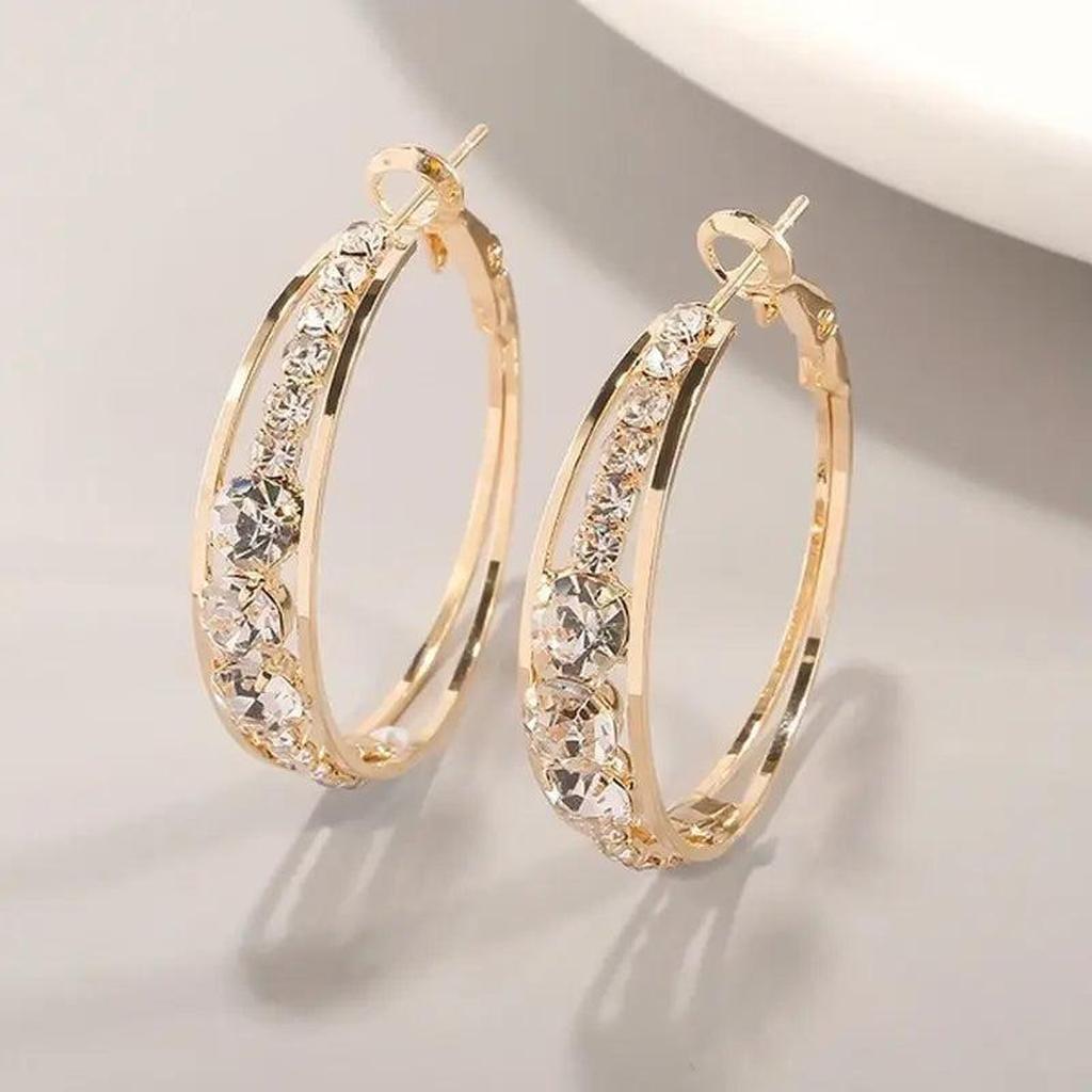 Boucles d’oreilles élégantes plaquées or