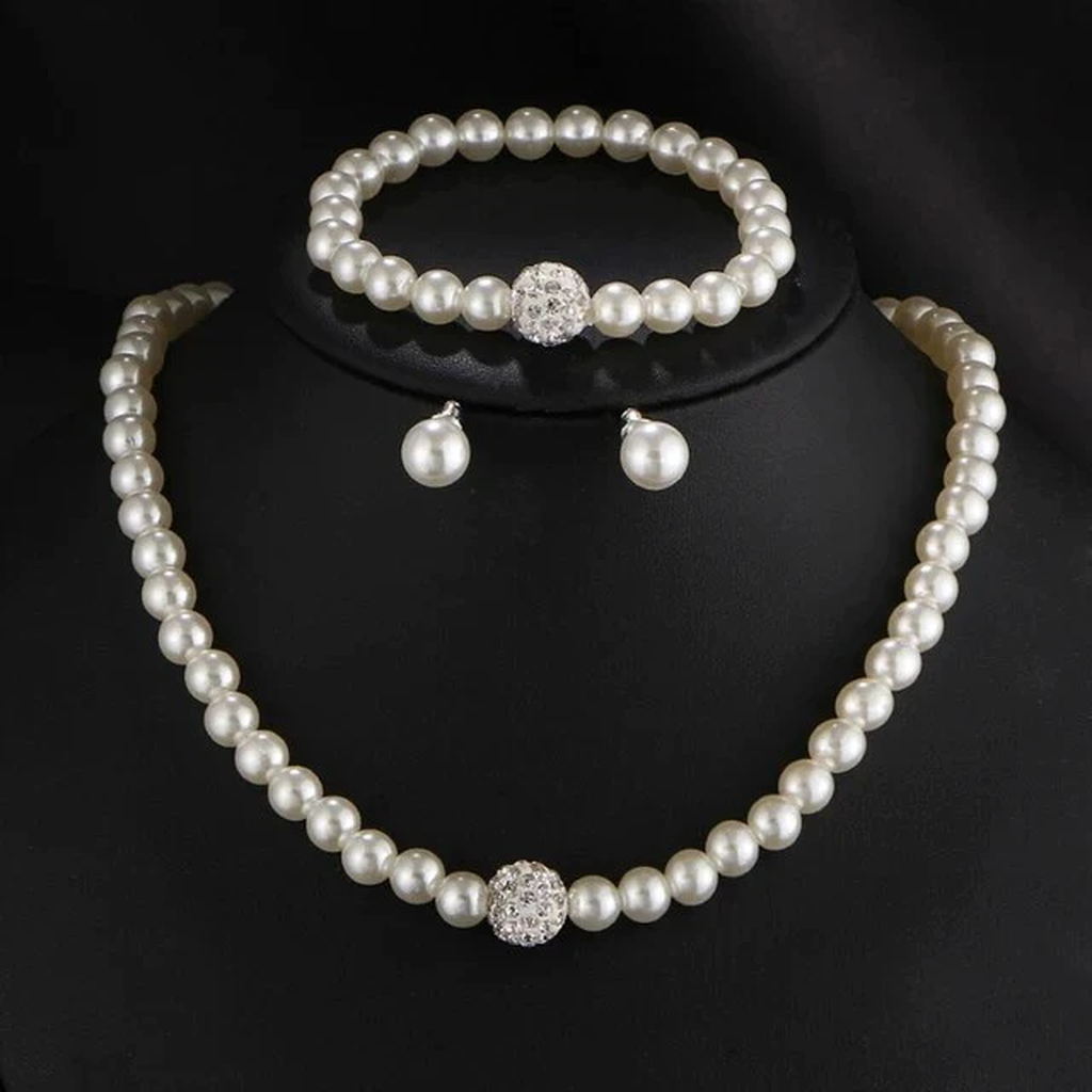 Parure de bijoux élégante à perles