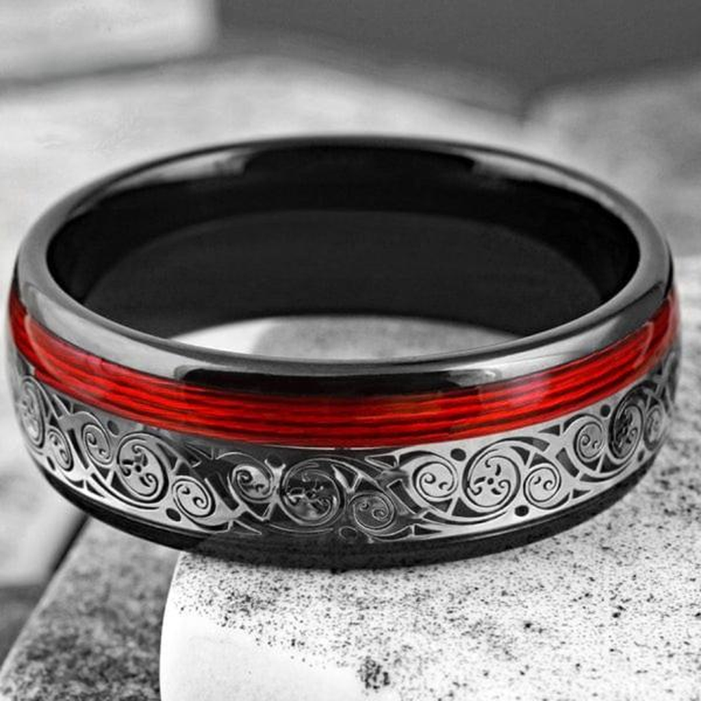 Flamme – Ring aus Wolframkarbid