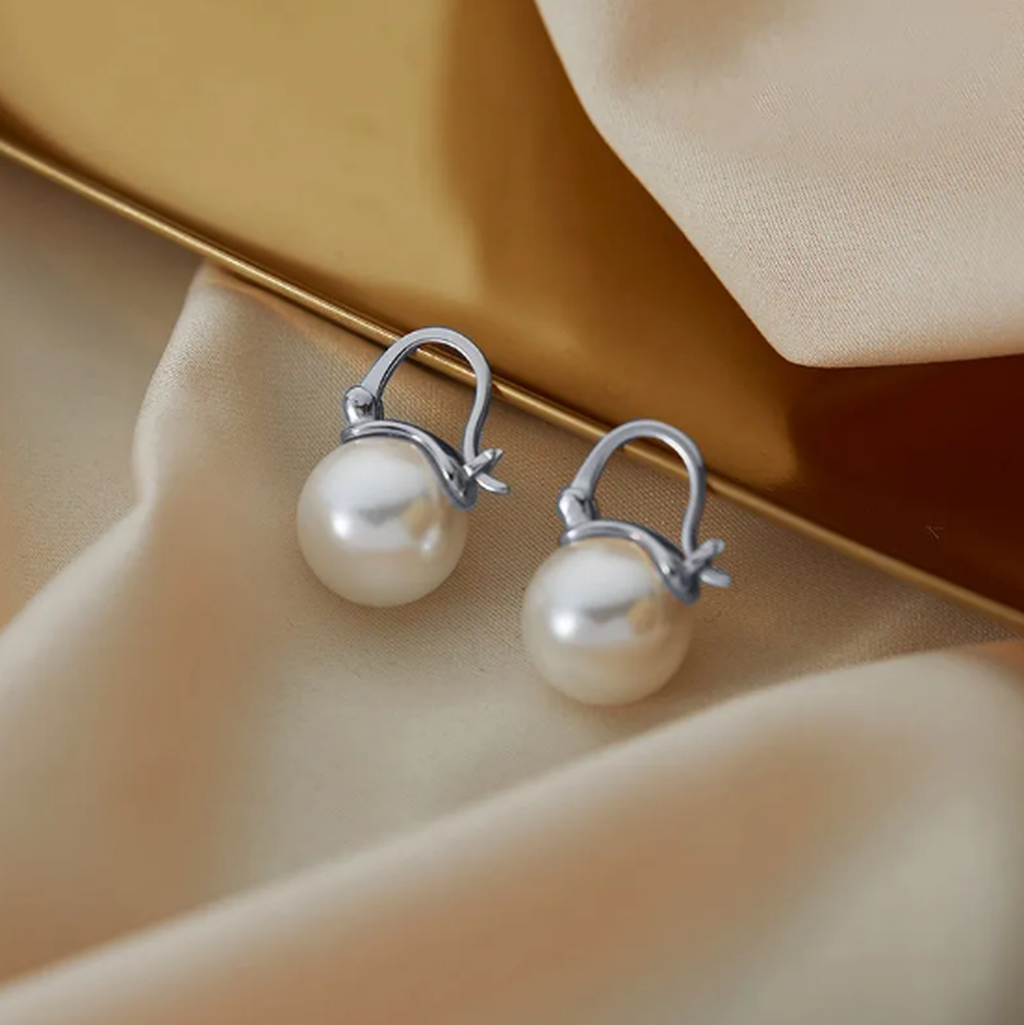 Boucles d’oreilles d’inspiration française | Or blanc