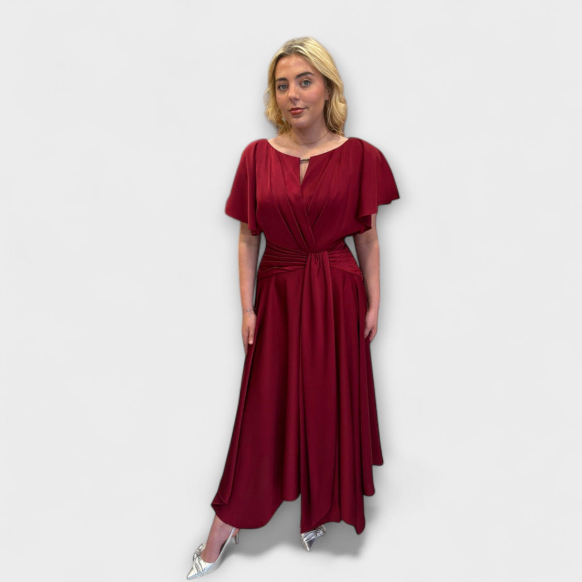 Anni - Robe Jupe Drapée Vert Olive
