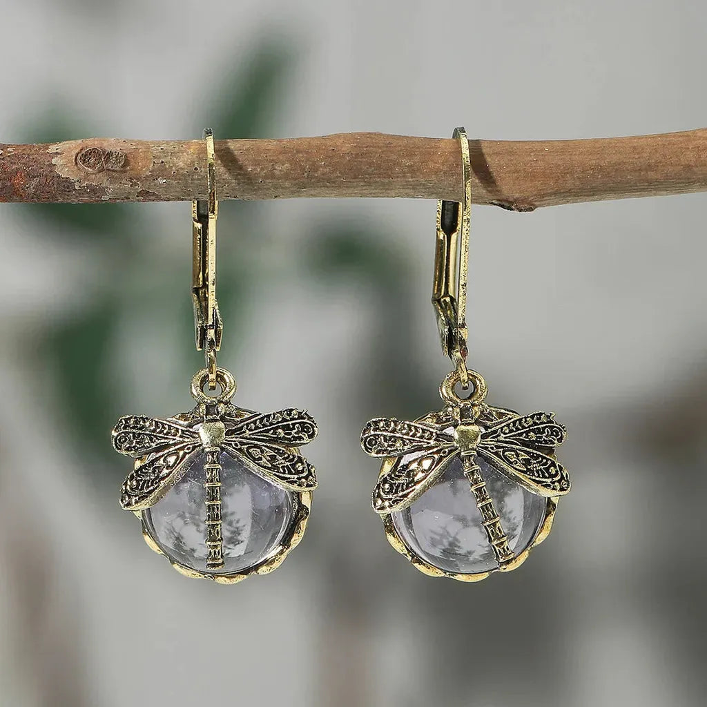 Boucles d’oreilles rondes effet or blanc vieilli