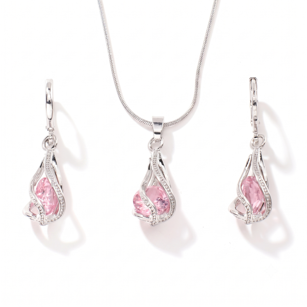 Livia Lumen Twist — Parure de bijoux argentée