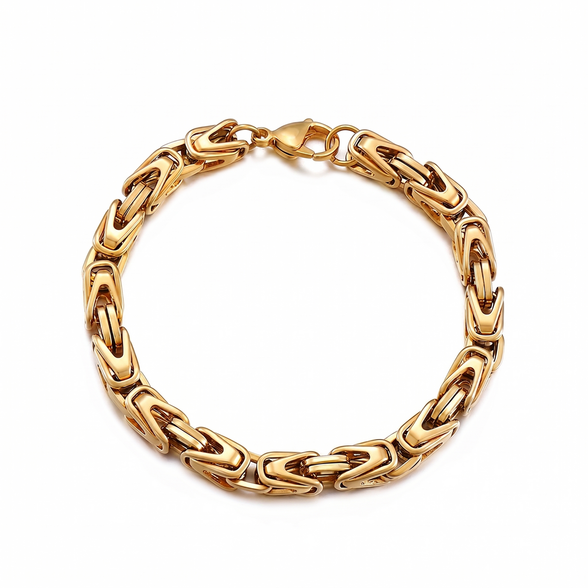 Armband Lucian mit Kronengliedern | Weißgold