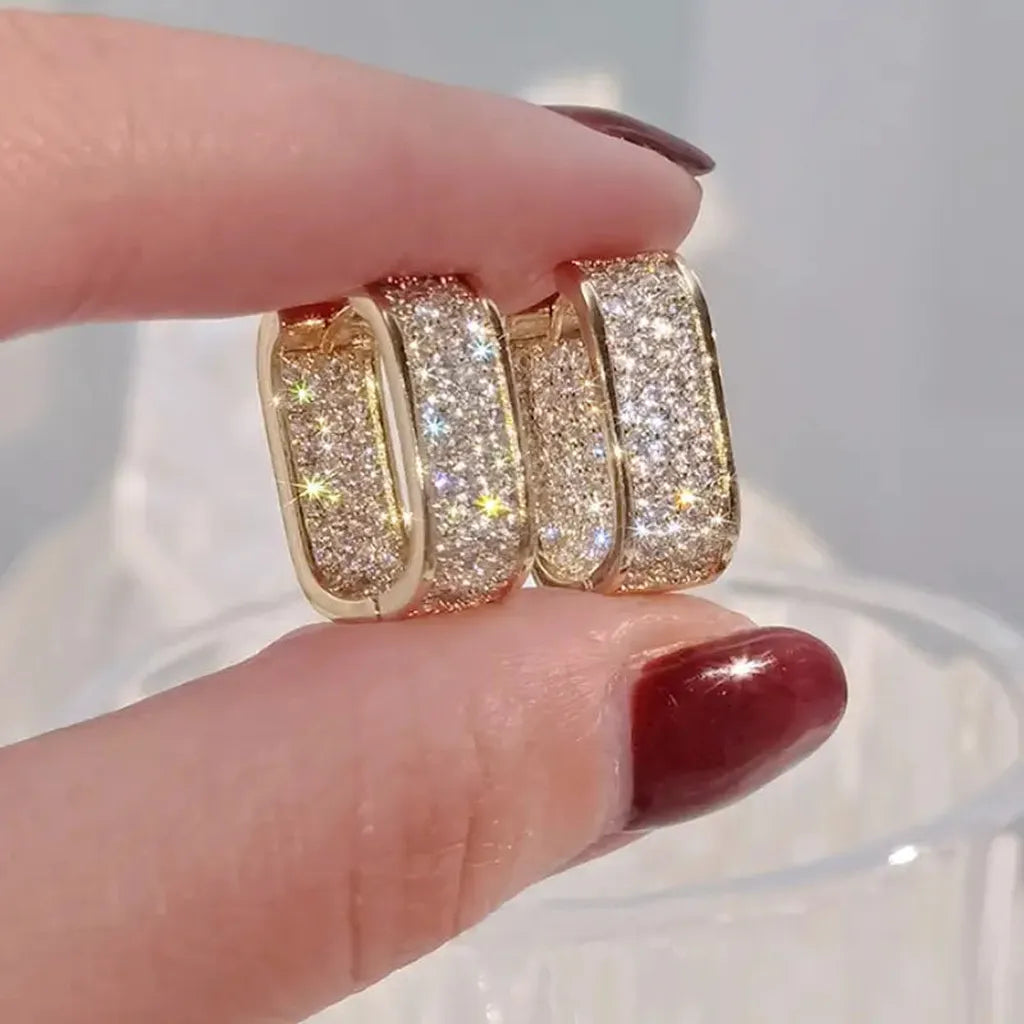 Boucles d’oreilles luxueuses à cristaux