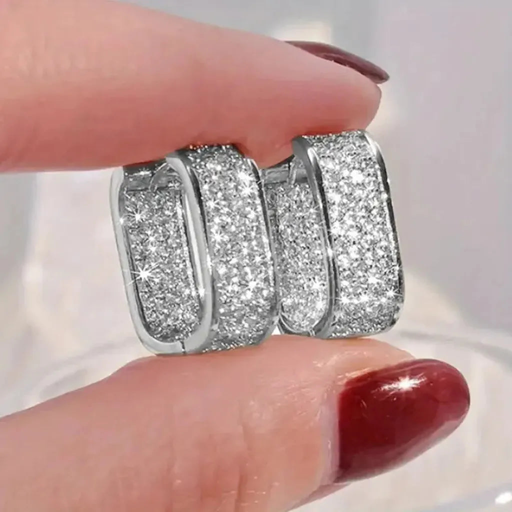 Boucles d’oreilles luxueuses à cristaux