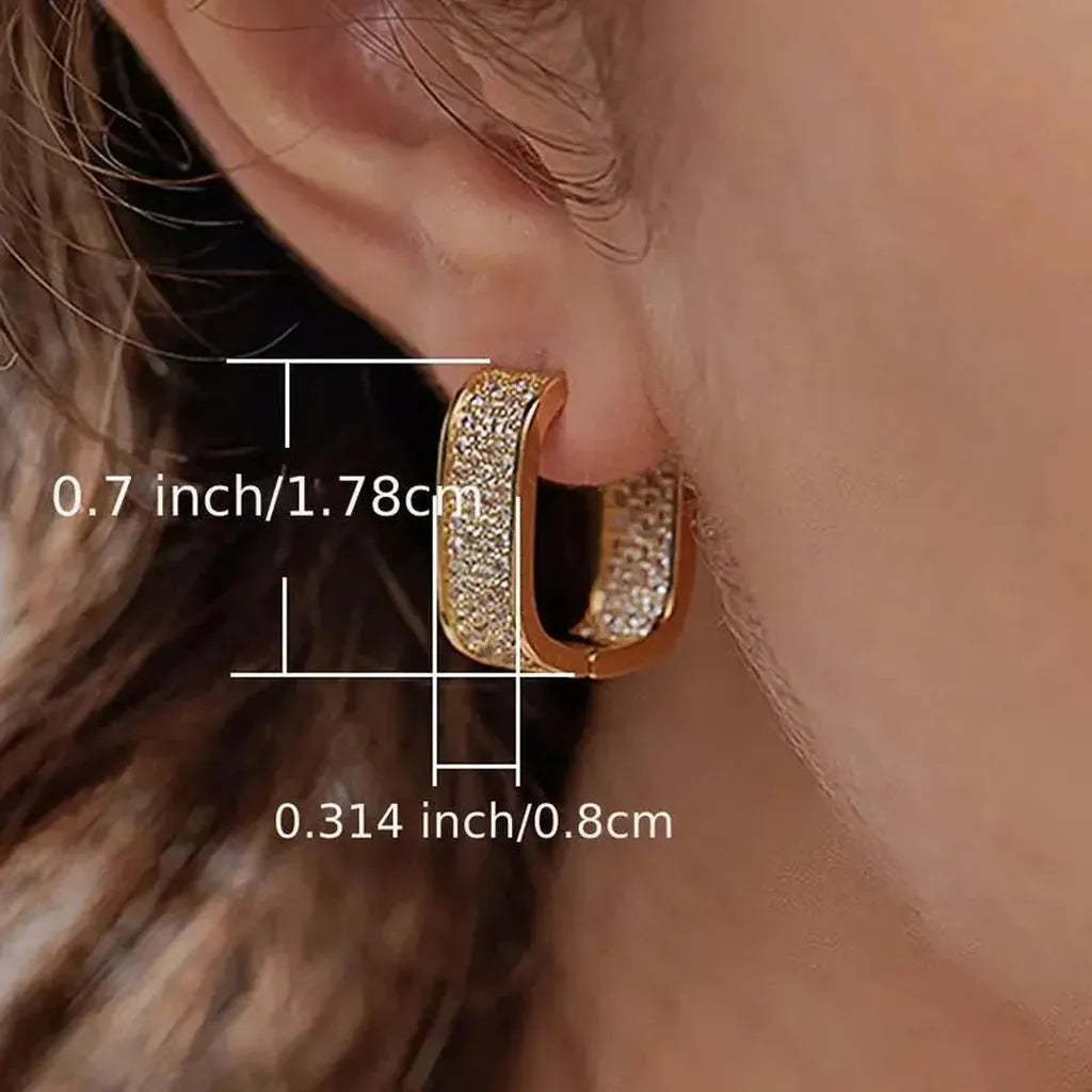 Boucles d’oreilles luxueuses à cristaux