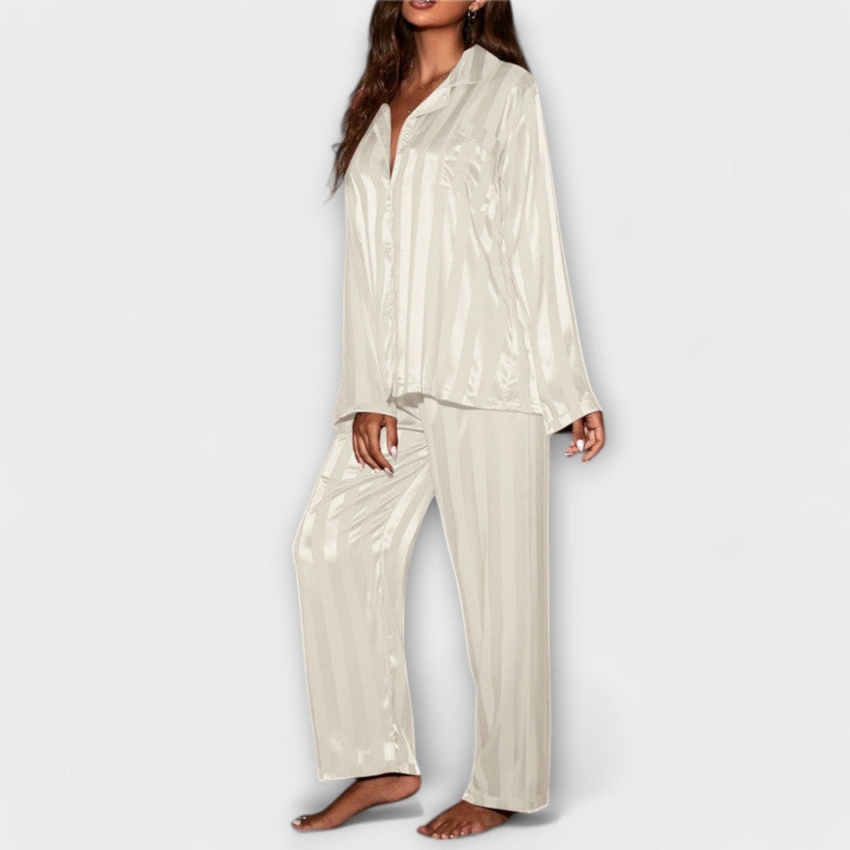 Flair - Ensemble en Satin Luxueux Champagne