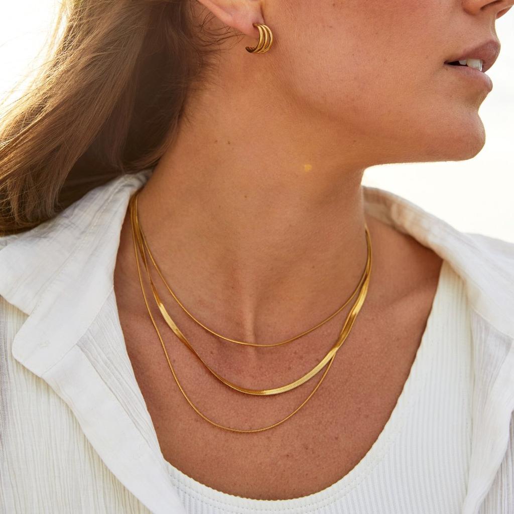 Collier doré multirang