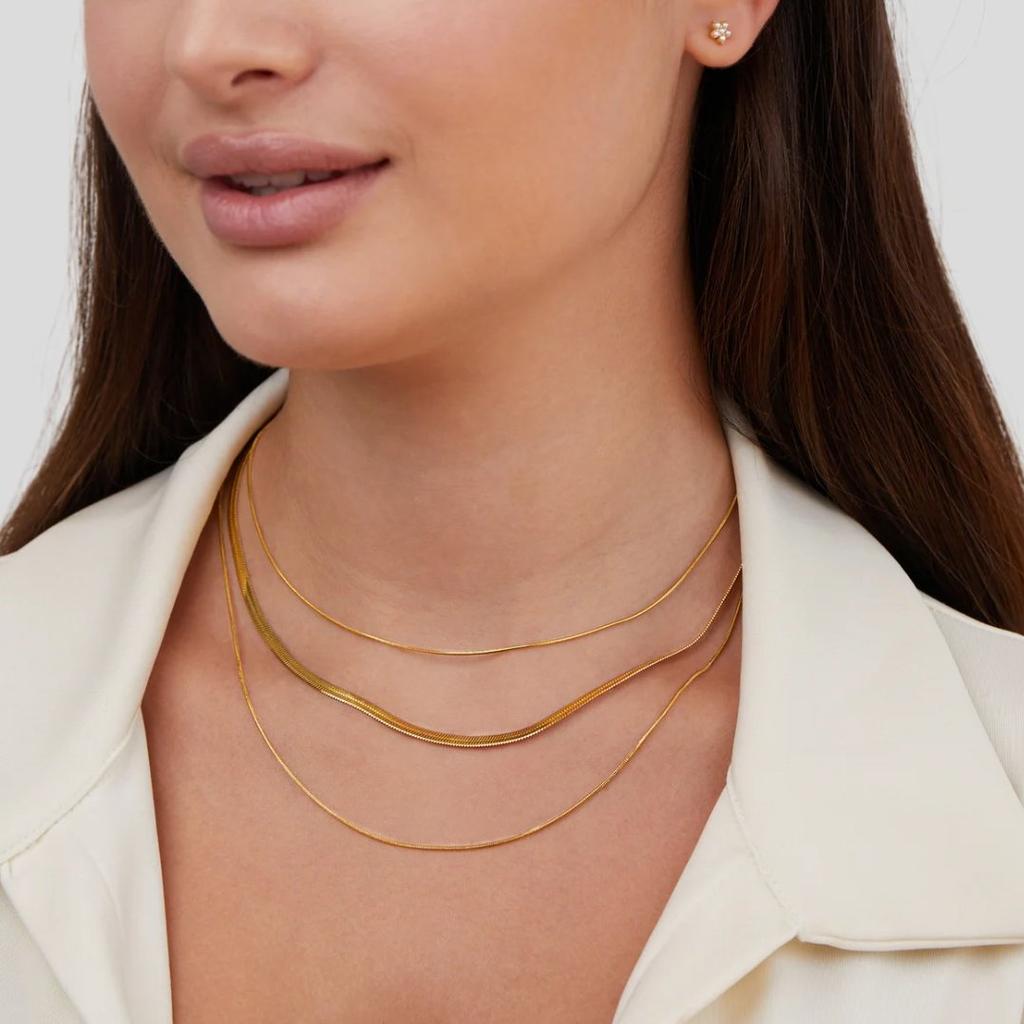 Collier doré multirang