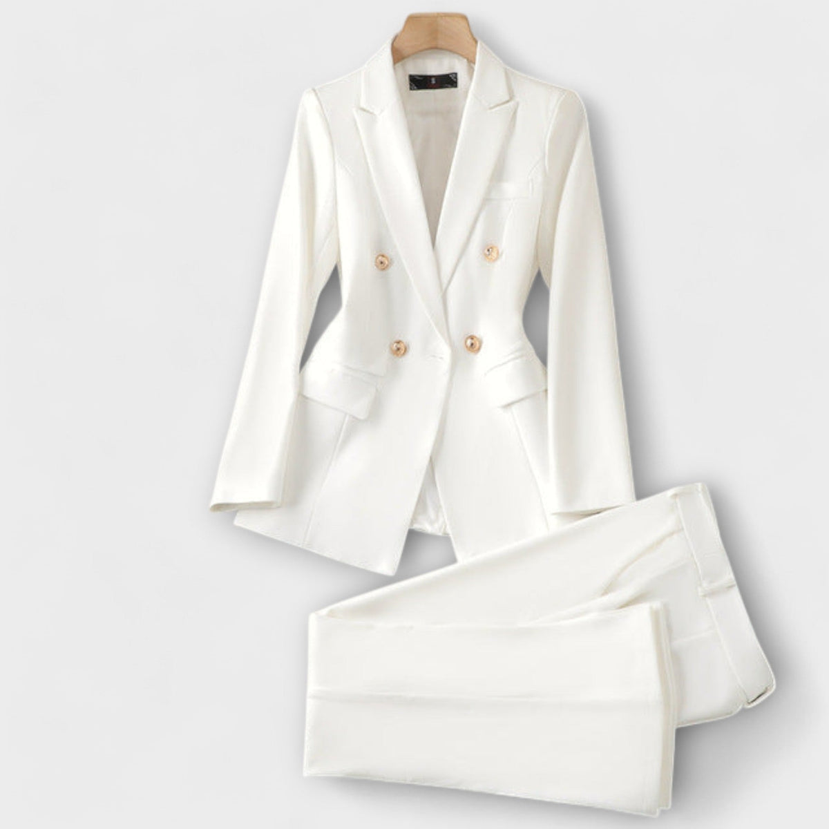 Emma - Ensemble Blanc avec Blazer et Pantalon