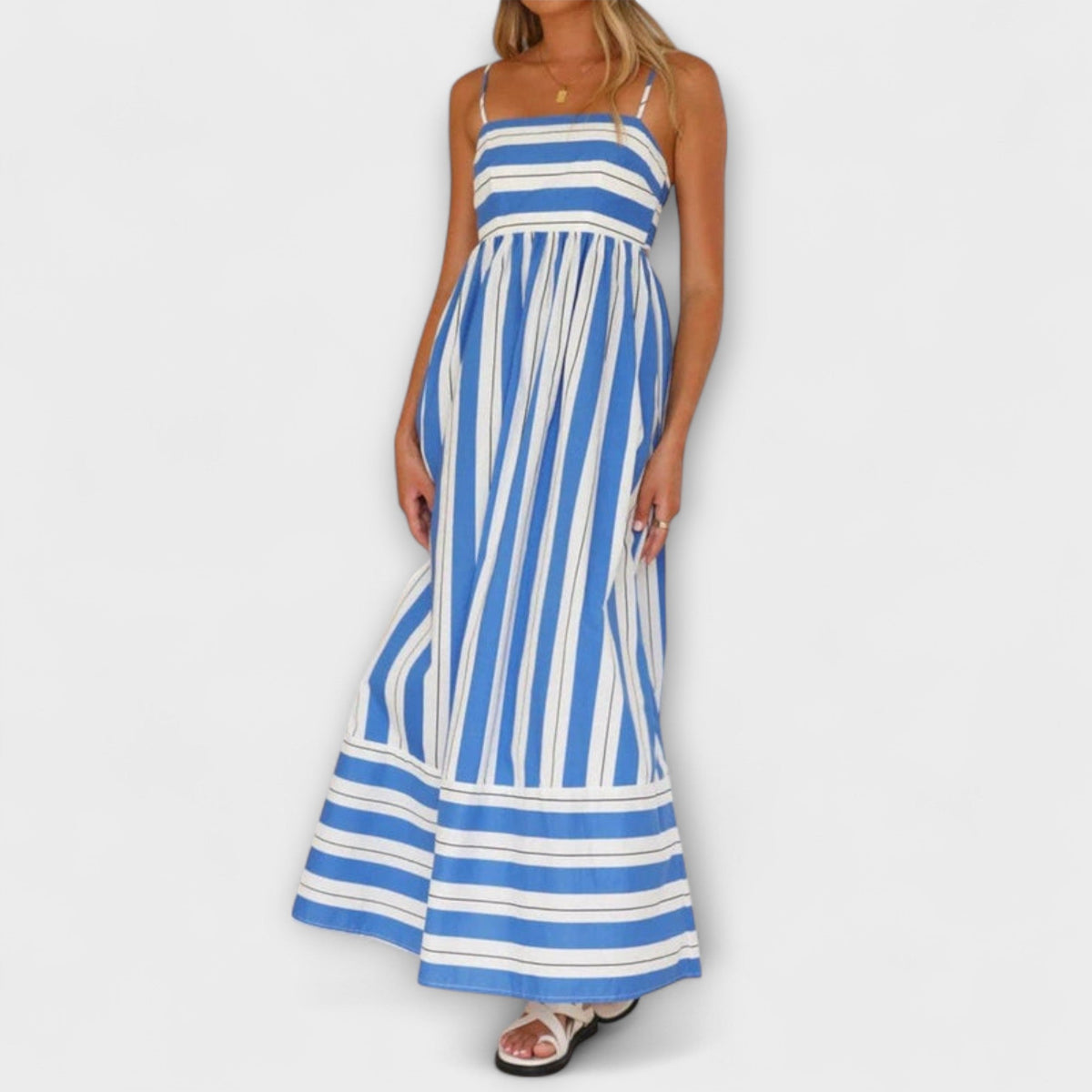 Svea - Robe Longue Rose Rayée