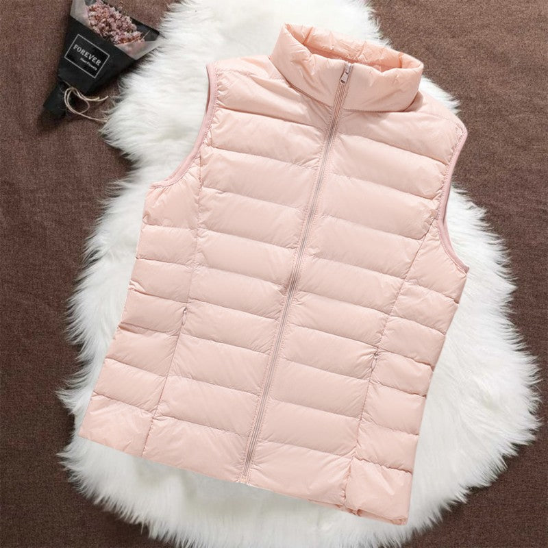 Isa - Gilet matelassé sans manches rose clair