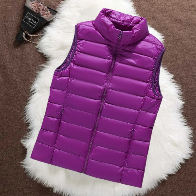 Isa - Gilet matelassé sans manches lilas