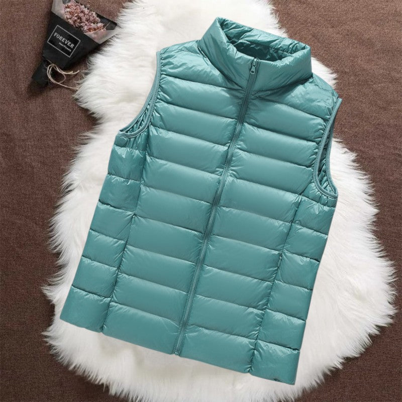 Isa - Gilet matelassé sans manches vert menthe