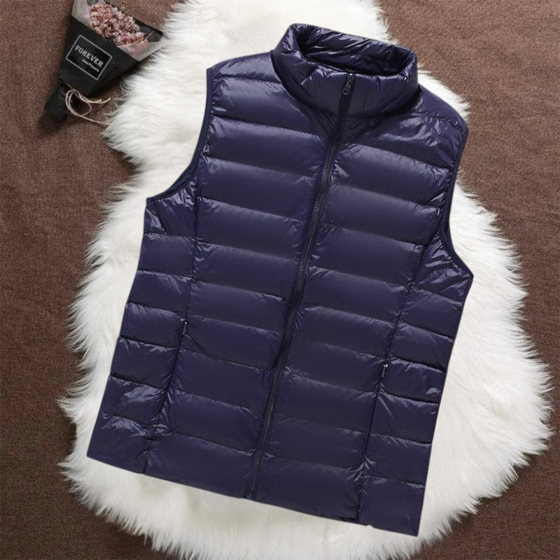 Isa - Gilet matelassé sans manches bleu marine