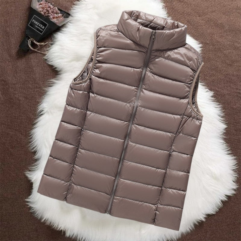 Isa - Gilet matelassé sans manches champagne