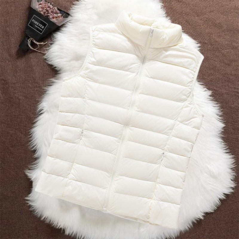 Isa - Gilet matelassé sans manches blanc
