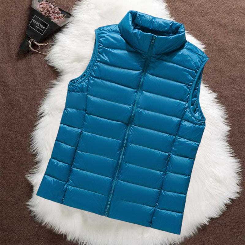 Isa - Gilet matelassé sans manches bleu ciel