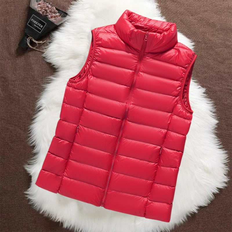 Isa - Gilet matelassé sans manches rouge