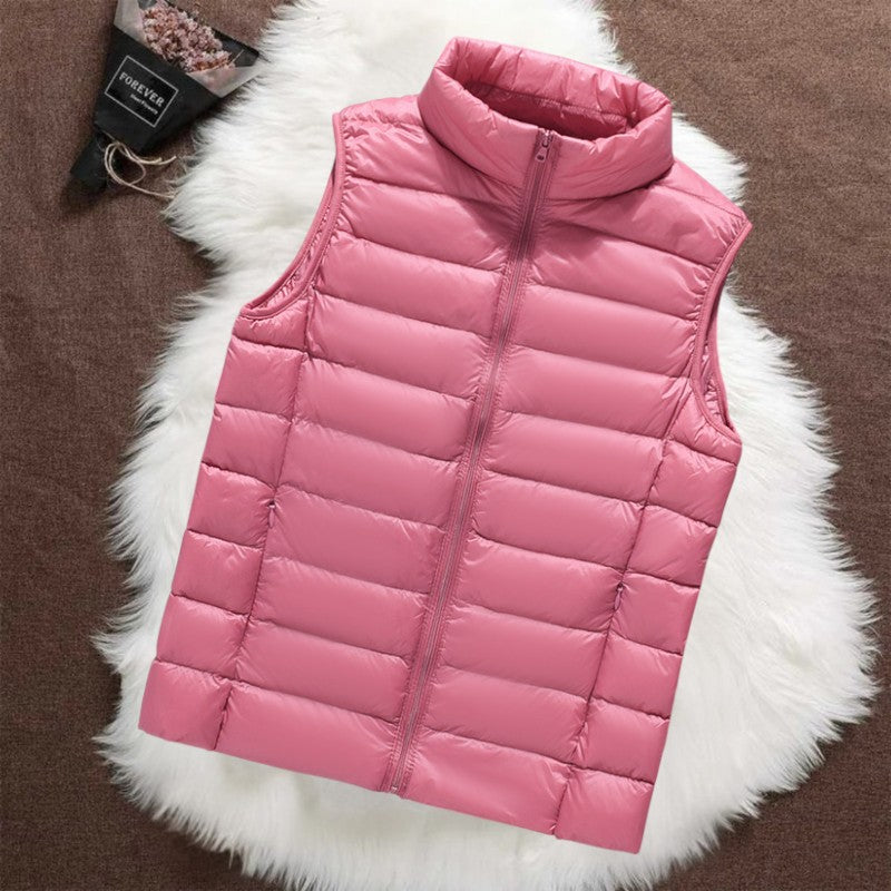 Isa - Gilet matelassé sans manches saumon