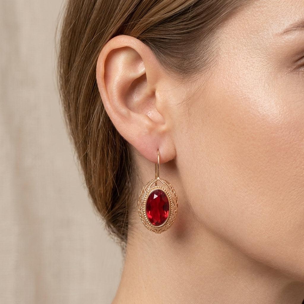 Boucles d’oreilles Thalessia effet or rose