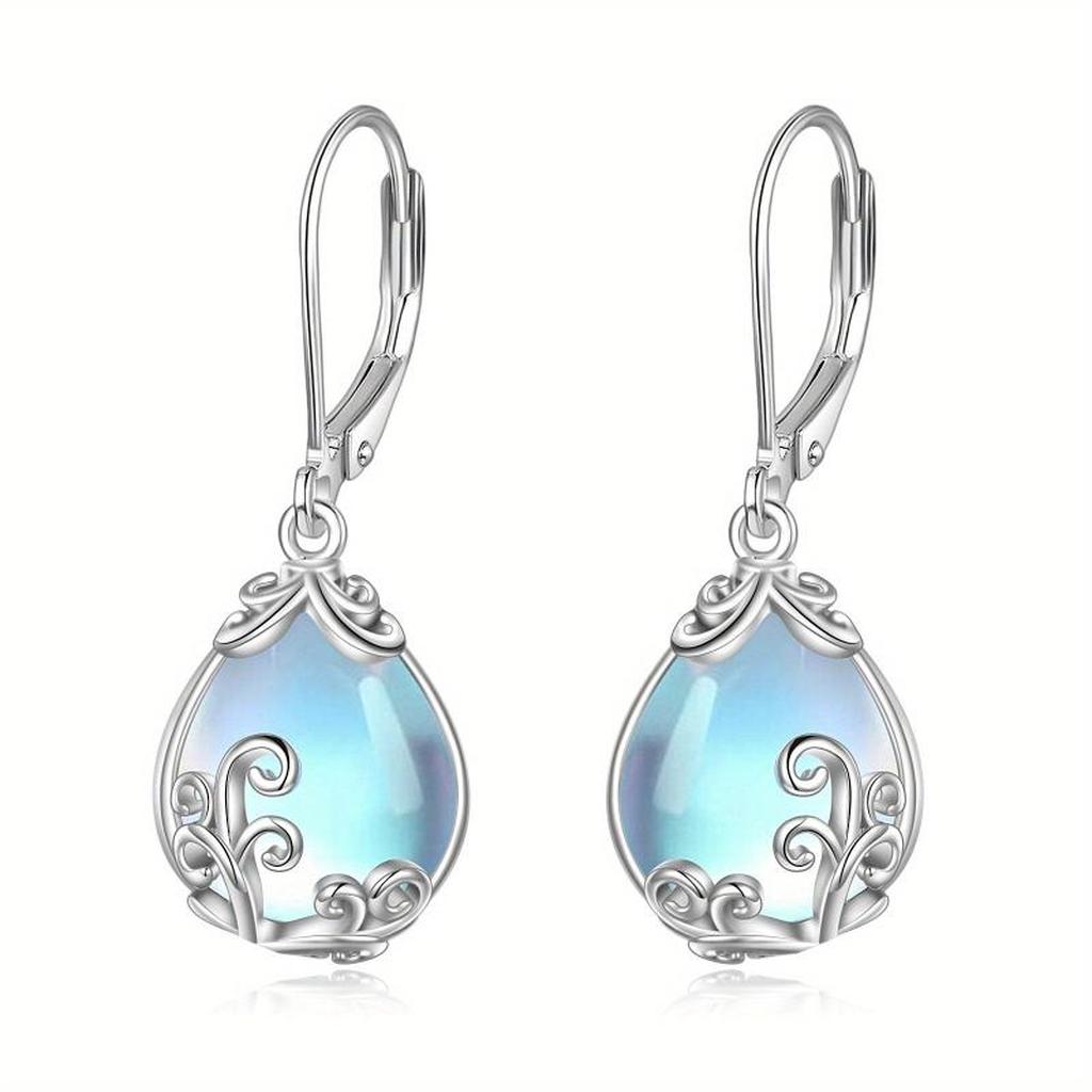 Boucles d’oreilles « Esprit libre » à effet pierre de lune
