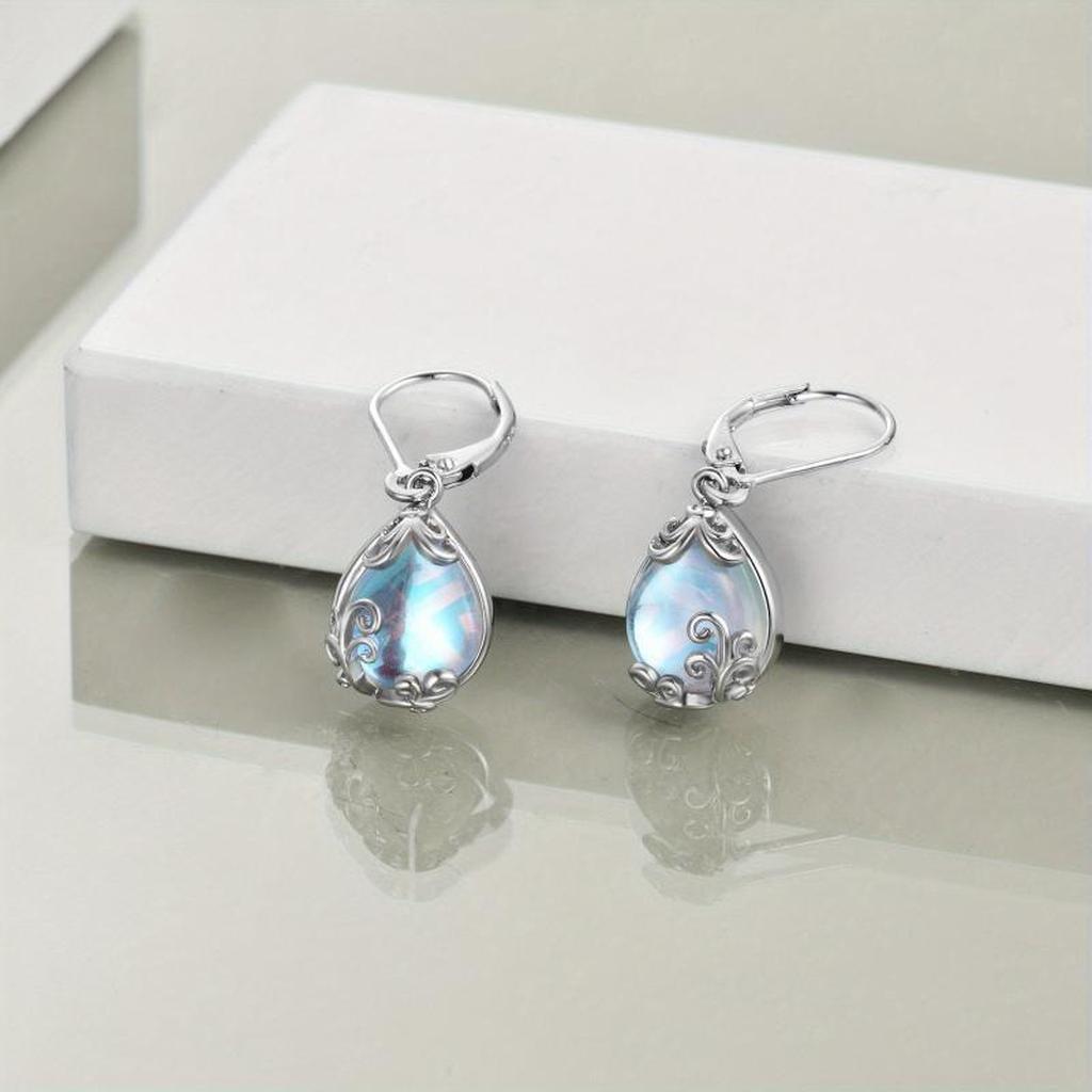 Boucles d’oreilles « Esprit libre » à effet pierre de lune